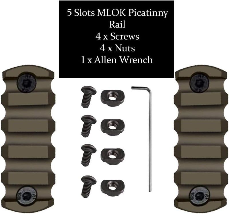 Gotical Store Combo - 2Pcs 5-Slot MLOK & Mount Kit-Push Button with Set of Screws & Allen Wrench… - Image 3